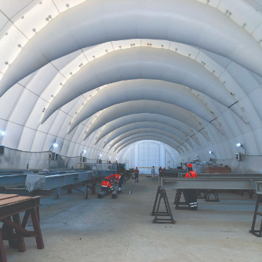 Inflatable hangar